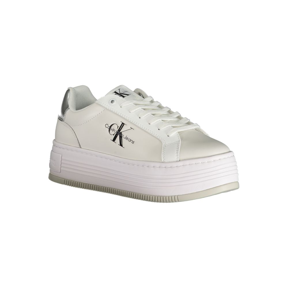 Sneaker aus weißem Polyester