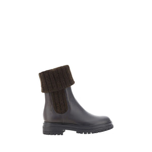 Schwarze Kalbshaut Bos Taurus Stiefeletten