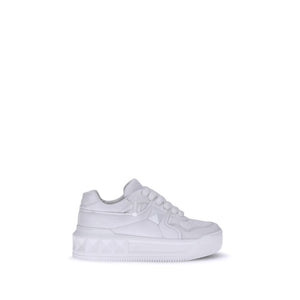 Weiße Kalbshaut Bos Taurus Chunky Sneakers