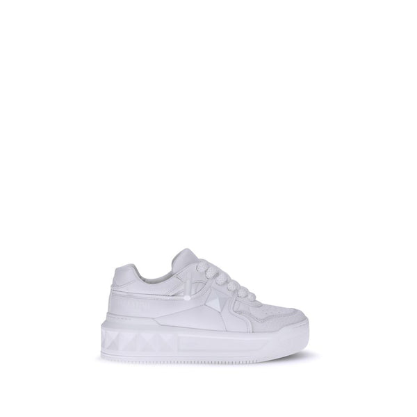 Weiße Kalbshaut Bos Taurus Chunky Sneakers