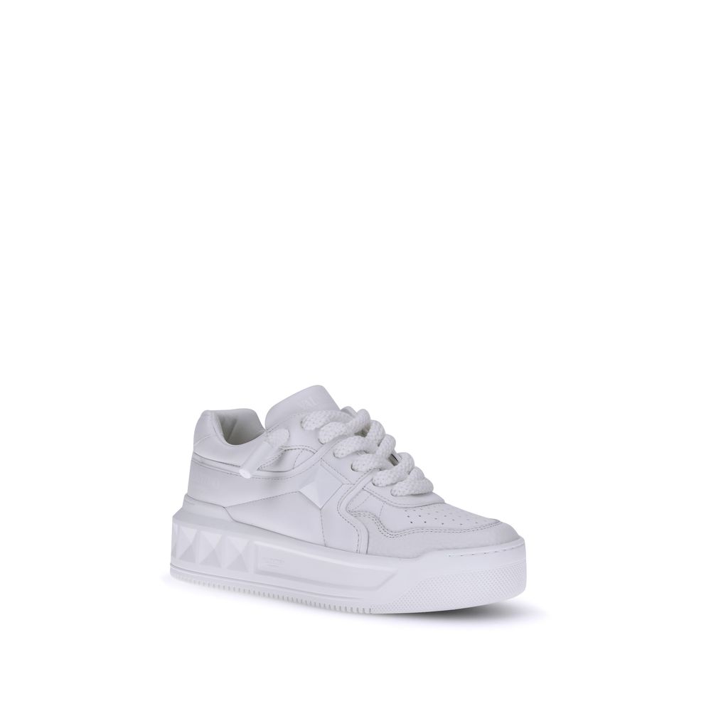 Weiße Kalbshaut Bos Taurus Chunky Sneakers