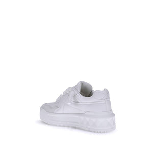 Weiße Kalbshaut Bos Taurus Chunky Sneakers