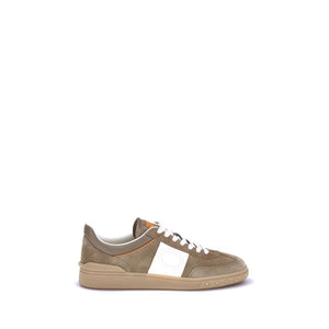 Braune Kalbshaut Bos Taurus Chunky Sneakers