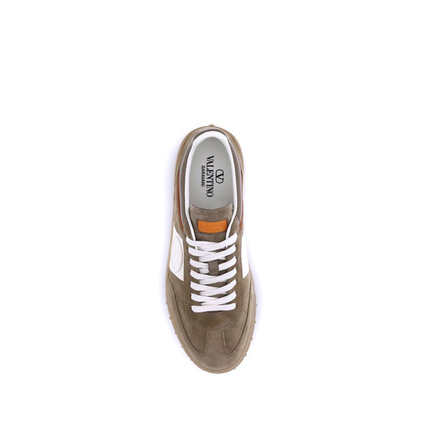 Braune Kalbshaut Bos Taurus Chunky Sneakers