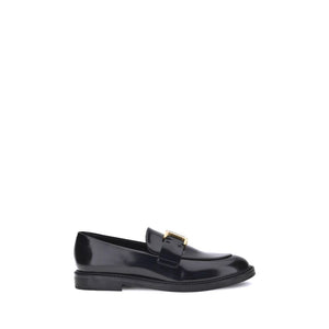 Schwarze Kalbsleder Bos Taurus Slip-On Loafer