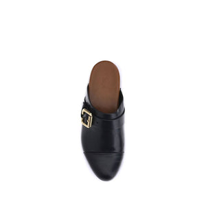 Schwarze Kalbshaut Bos Taurus Clogs