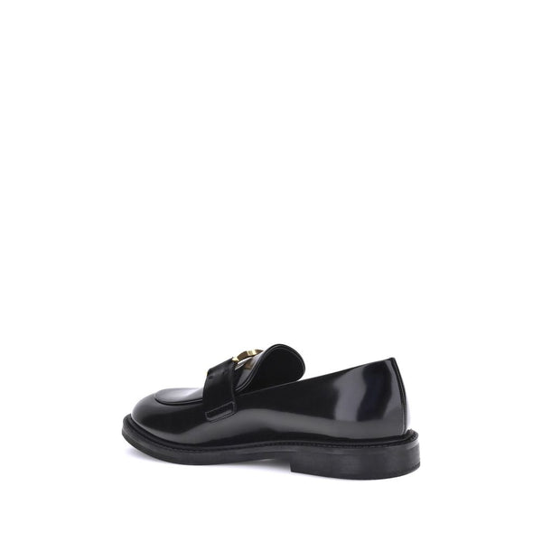 Schwarze Kalbsleder Bos Taurus Slip-On Loafer