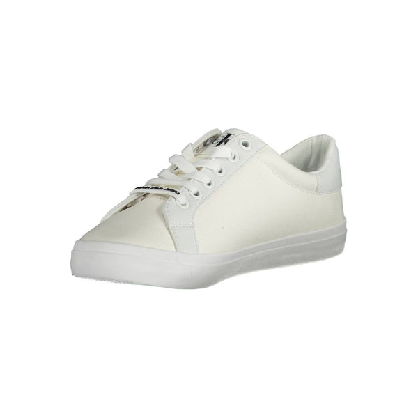 Sneaker aus weißer Baumwolle