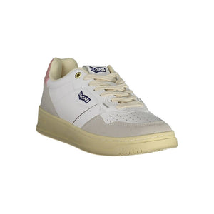 Weißes Kunstleder Sneaker