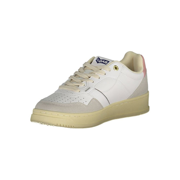 Weißes Kunstleder Sneaker