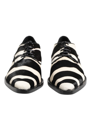 Schwarz Weiß Zebra Pony Fell Kleid Schuhe