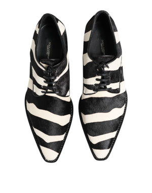 Schwarz Weiß Zebra Pony Fell Kleid Schuhe