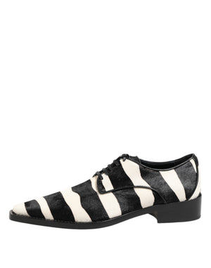 Schwarz Weiß Zebra Pony Fell Kleid Schuhe