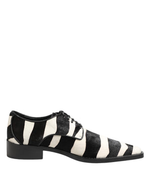 Schwarz Weiß Zebra Pony Fell Kleid Schuhe