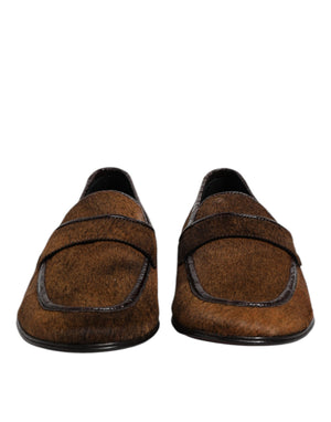 Braun Loafers Leder Slip On Männer Kleid Schuhe