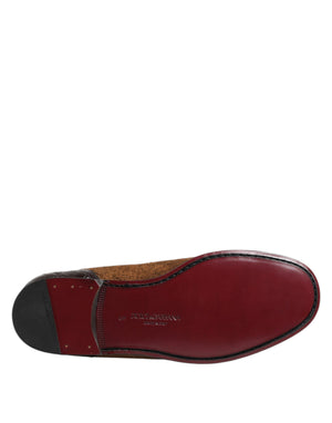 Braun Loafers Leder Slip On Männer Kleid Schuhe