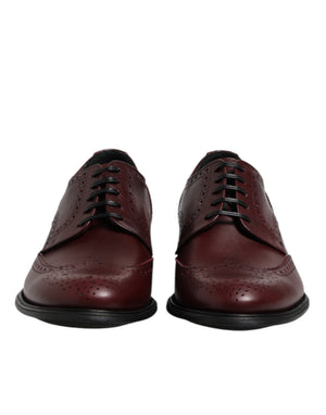 Braune Leder Schnürschuhe Derby Dress