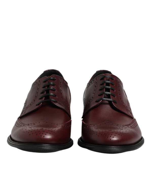Braune Leder Schnürschuhe Derby Dress
