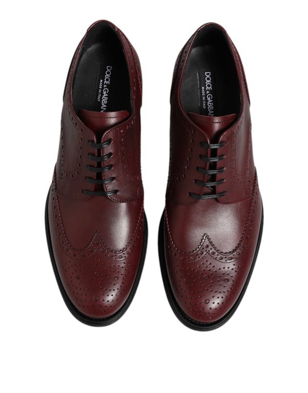 Braune Leder Schnürschuhe Derby Dress
