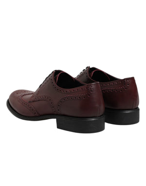 Braune Leder Schnürschuhe Derby Dress