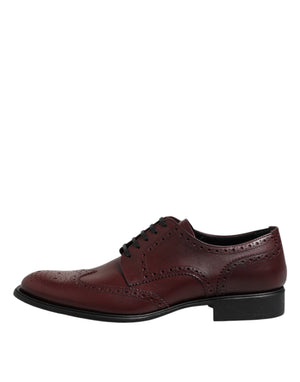 Braune Leder Schnürschuhe Derby Dress