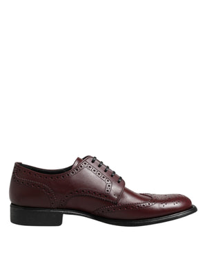 Braune Leder Schnürschuhe Derby Dress