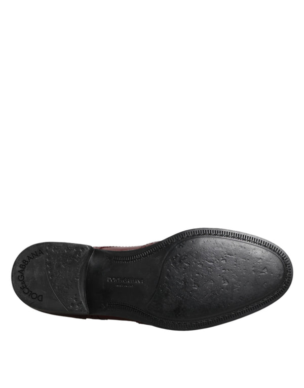 Braune Leder Schnürschuhe Derby Dress