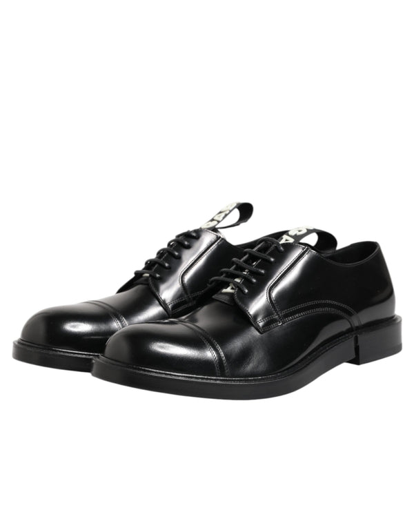 Schwarzes Leder Kleid Schnürschuhe Männer Formale Schuhe