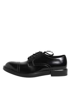 Schwarzes Leder Kleid Schnürschuhe Männer Formale Schuhe