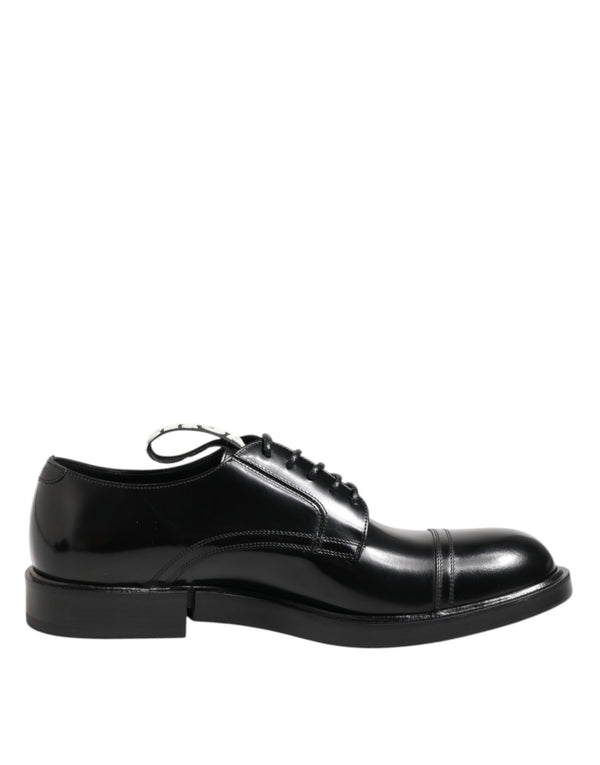 Schwarzes Leder Kleid Schnürschuhe Männer Formale Schuhe