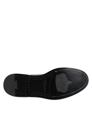 Schwarzes Leder Kleid Schnürschuhe Männer Formale Schuhe