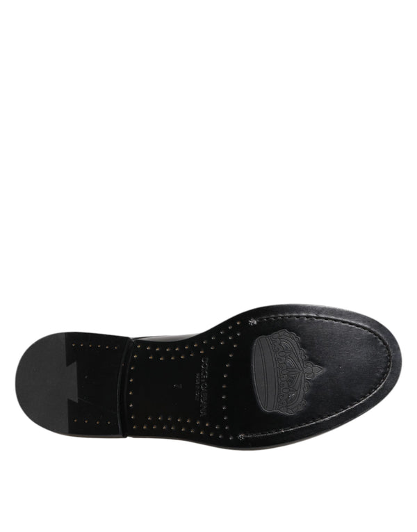 Schwarzes Leder Kleid Schnürschuhe Männer Formale Schuhe