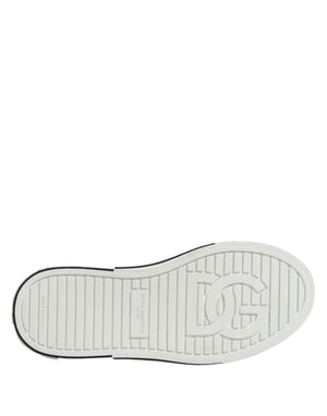 Weiß gepunktet Leder Slip On Männer Turnschuhe Schuhe
