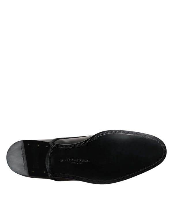 Schwarz Leder Lace Up Derby Männer Kleid Schuhe