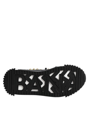 Schwarze Leder Nieten Riemchensandalen Schuhe