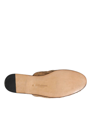 Beige Rattan Flache Pantolette Männer Sandalen Schuhe
