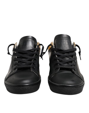 Schwarz Gold Lace Up Low Top Frauen Turnschuhe Schuhe