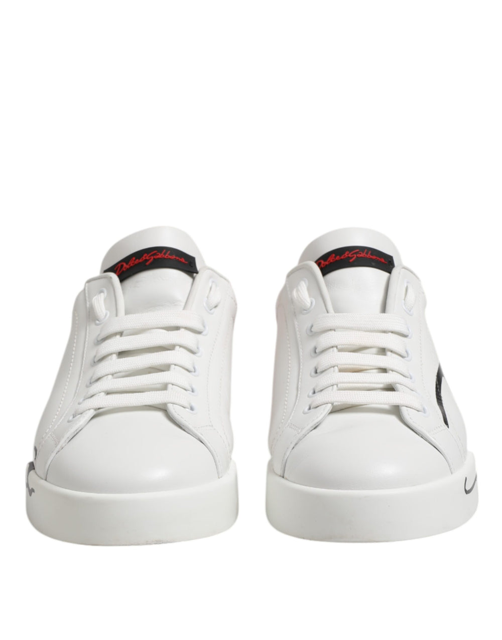 Weiß Rot Logo Low Top Leder Turnschuhe Schuhe