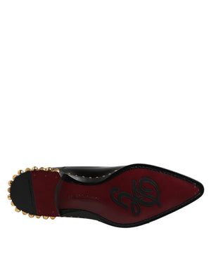 Schwarz Leder Nieten Derby Männer Kleid Schuhe