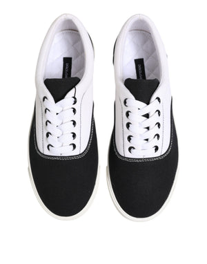 Schwarz Baumwolle Canvas Lace Up Männer Turnschuhe Schuhe