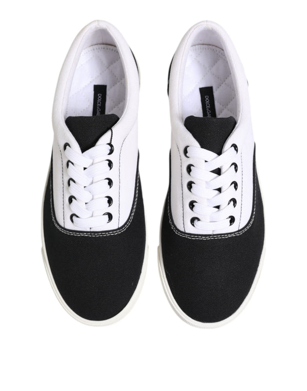 Schwarz Baumwolle Canvas Lace Up Männer Turnschuhe Schuhe