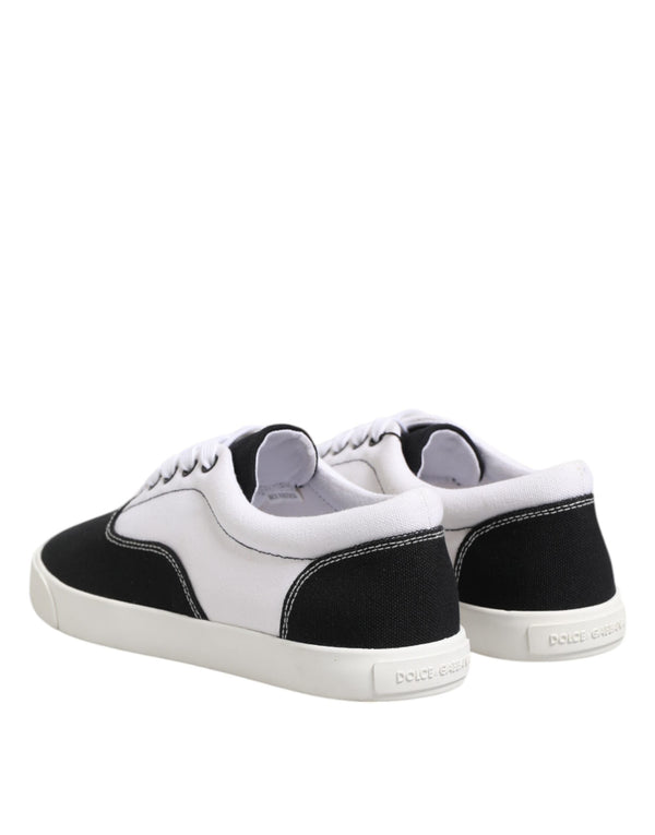 Schwarz Baumwolle Canvas Lace Up Männer Turnschuhe Schuhe