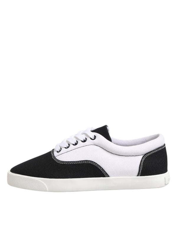 Schwarz Baumwolle Canvas Lace Up Männer Turnschuhe Schuhe