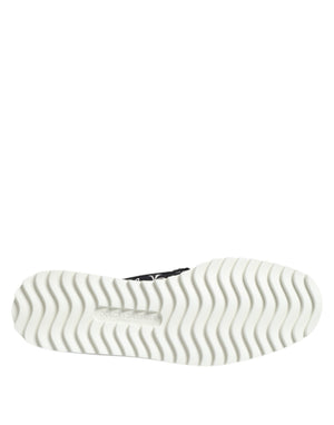 Schwarz Slip On Bedruckte Männer Loafers Schuhe