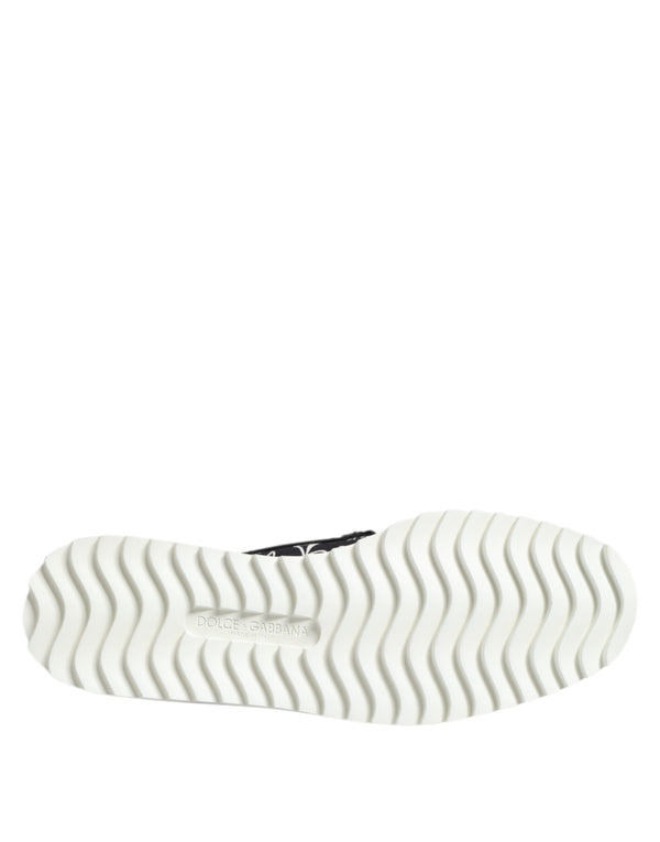 Schwarz Slip On Bedruckte Männer Loafers Schuhe