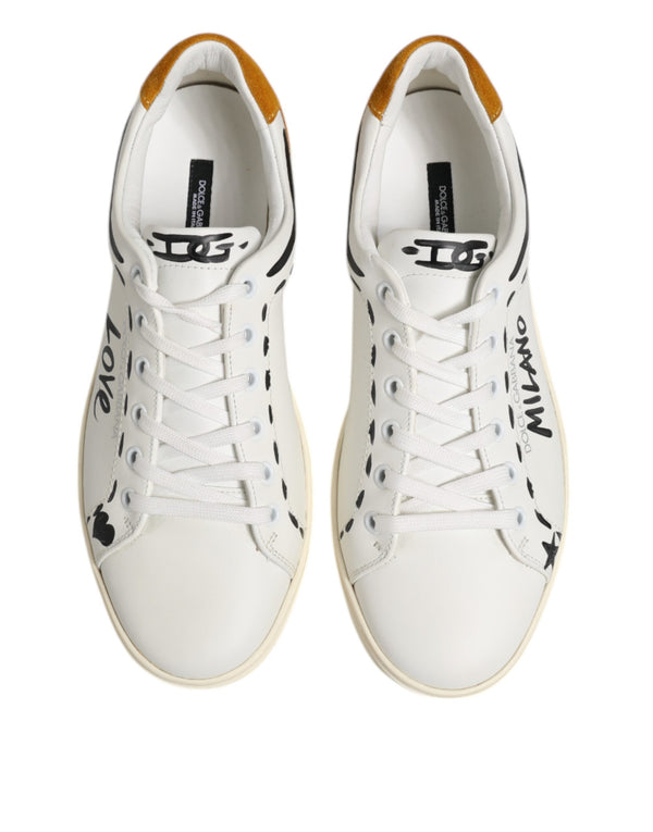 Weiß Leder MILANO Low Top Turnschuhe Schuhe