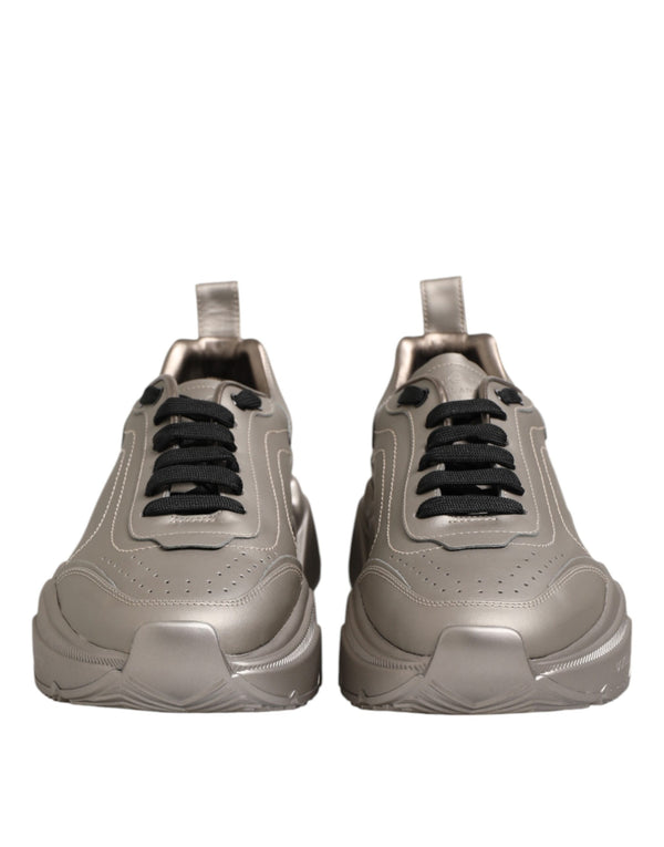Silber DAYMASTER Leder Männer Turnschuhe Schuhe