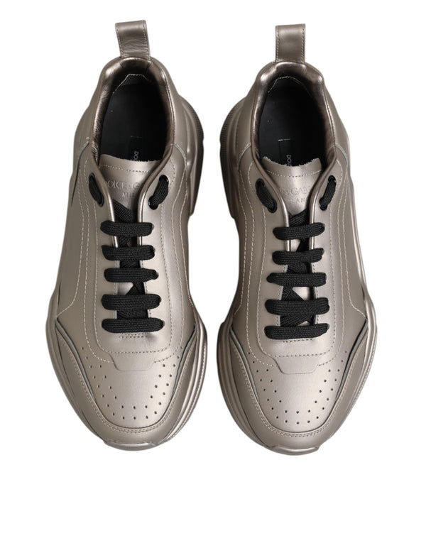 Silber DAYMASTER Leder Männer Turnschuhe Schuhe