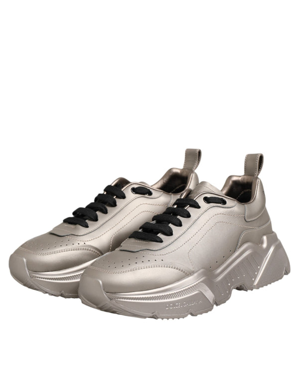 Silber DAYMASTER Leder Männer Turnschuhe Schuhe