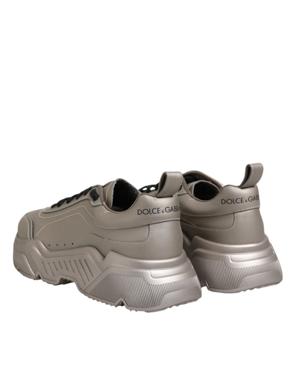 Silber DAYMASTER Leder Männer Turnschuhe Schuhe
